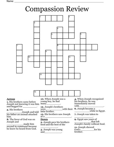 compassionate crossword clue dan word.